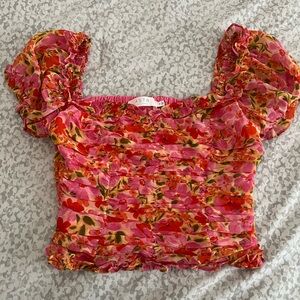 Astr Women's Vibrant Floral Blouse